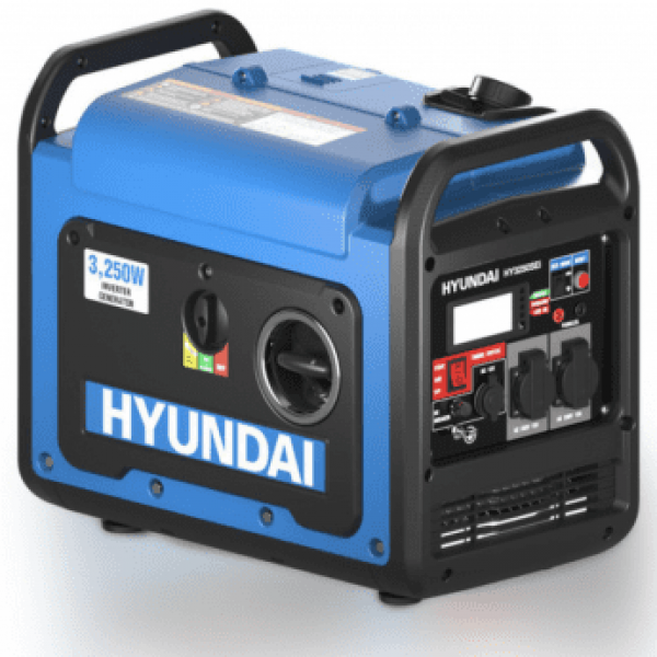 Hyundai 3200W / 3.2kW Petrol Inverter Generator, Pure Sine Wave Output, Lightweight, Quiet with Electric Start | HY3250SEi