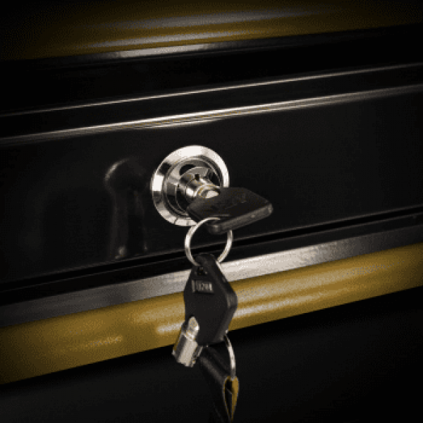 JCB 42’’ Roller Tool Cabinet, 11 Drawers, Steel With Hardwood Worktop And Excavator Wrap | JCBEXCRCBB