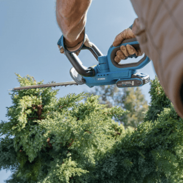 Hyundai 20V 510mm Cordless Hedge Trimmer, 2.0Ah Li-ion Battery, Lightweight & Powerful | HY20CHT