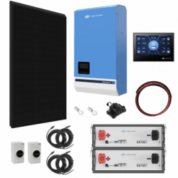 TBB Power 2.58Kw 48V Complete Off-Grid Solar Power System With 6 X 430W Sharp Solar Panels, 5Kw TBB Power Riiosun Hybrid Inverter And 2 X TBB Power Es100Ii 105Ah Batteries With Mounting Brackets