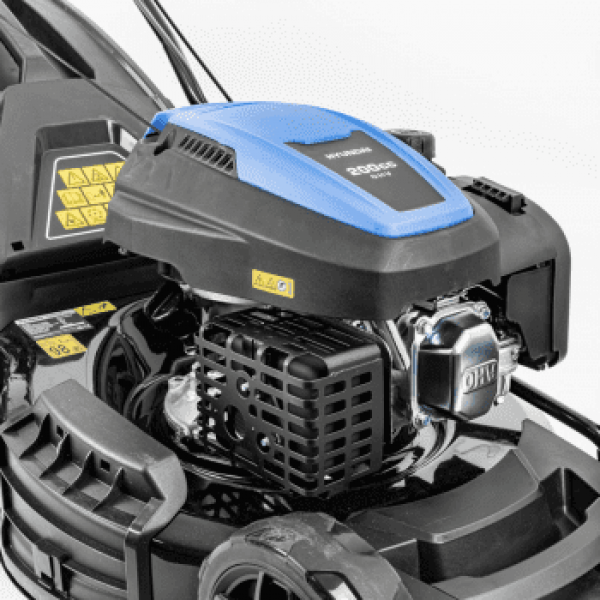 Hyundai 20’’ / 51cm Black Edition Self-Propelled Petrol Lawnmower, 200cc, 4-in-1 Cutting Options; Side and Rear Discharge, 60L Collect, Mulch | HYM20200SP
