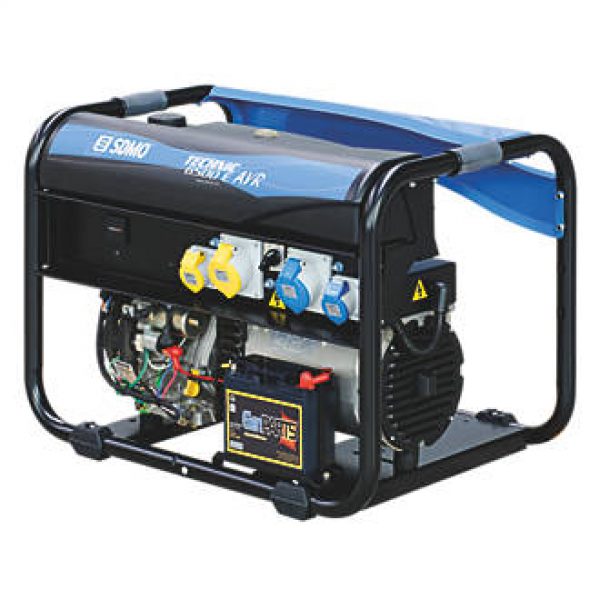 Kohler SDMO Technic 6500A AVR AMP202 Electric Start UK 6500W Long Run Petrol Generator