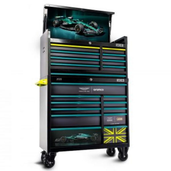 Aston Martin Aramco Formula One® Team x JCB Roller Cabinet and Top Tool Chest Stack | Limited Edition